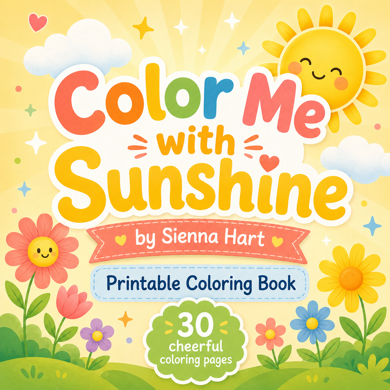 Color Me with Sunshine printable coloring book by Sienna Hart